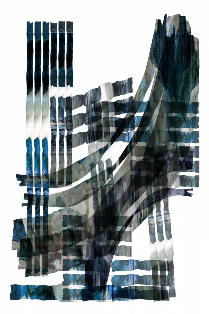 Deep Blue Layers by cartissi — canvas wall art