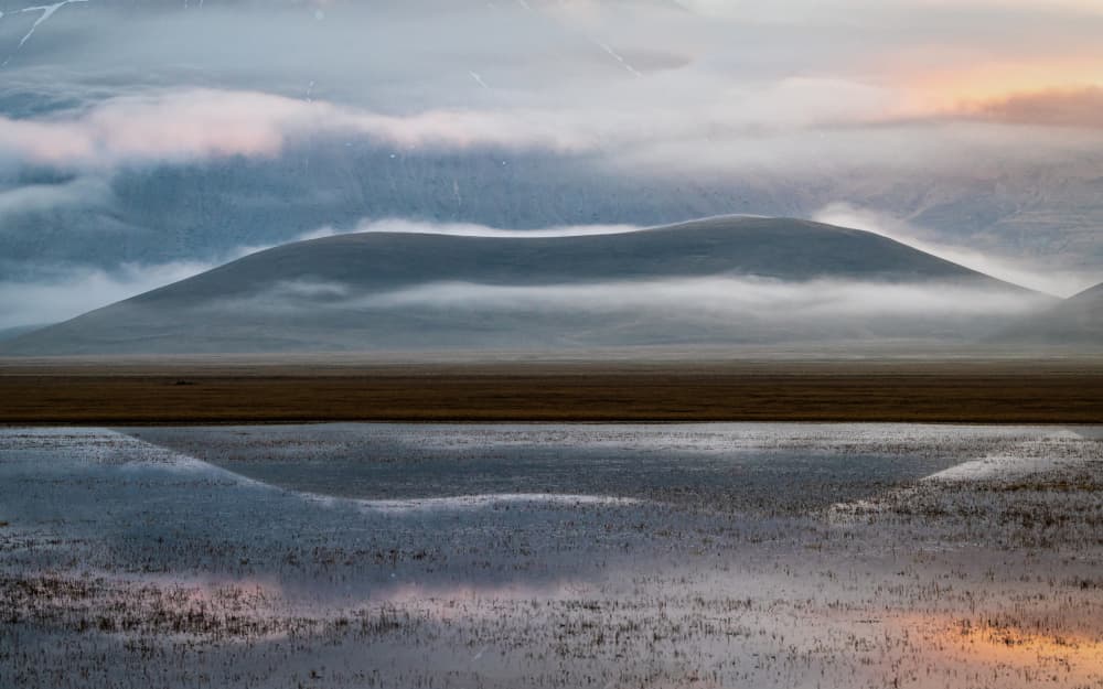 Misty Horizon Reflection by Sergio Barboni — canvas wall art
