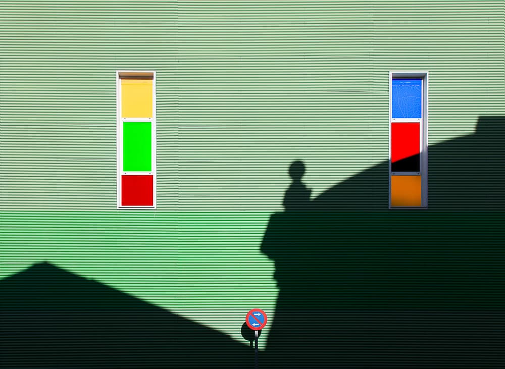 Modern Color Blocks Shadow by Harry Verschelden — canvas wall art