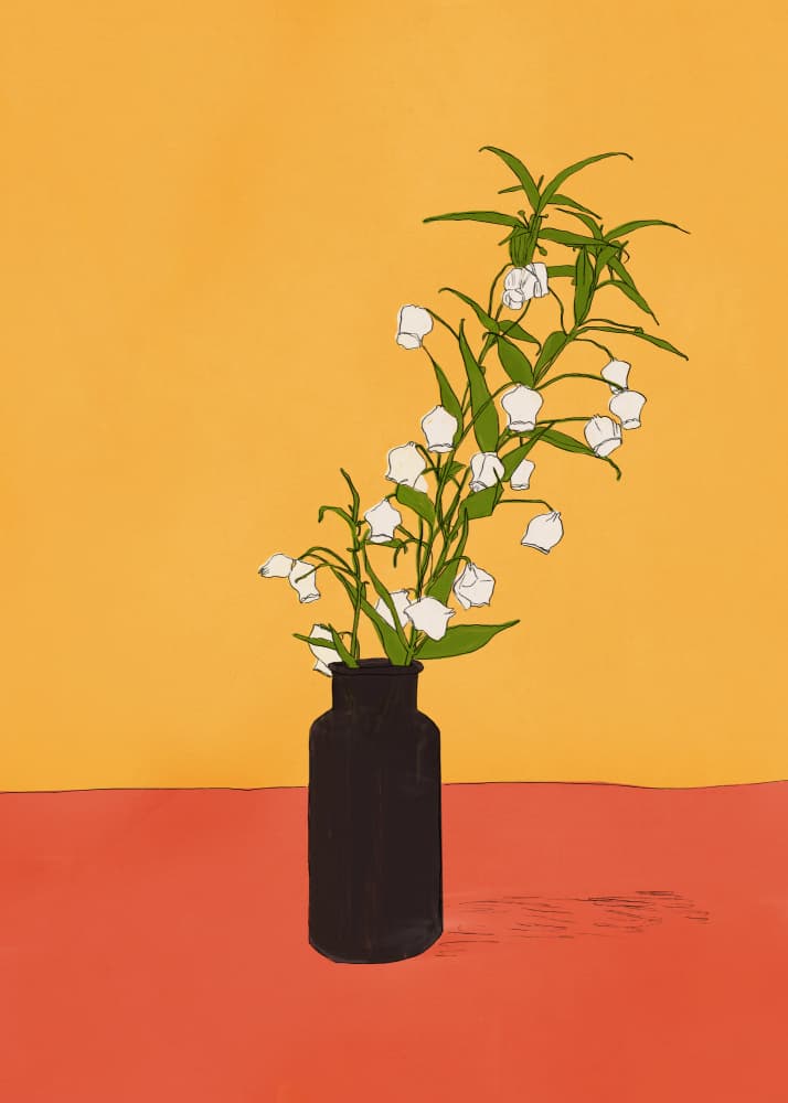Lily of the Valley Vase by Nadjaa — canvas wall art