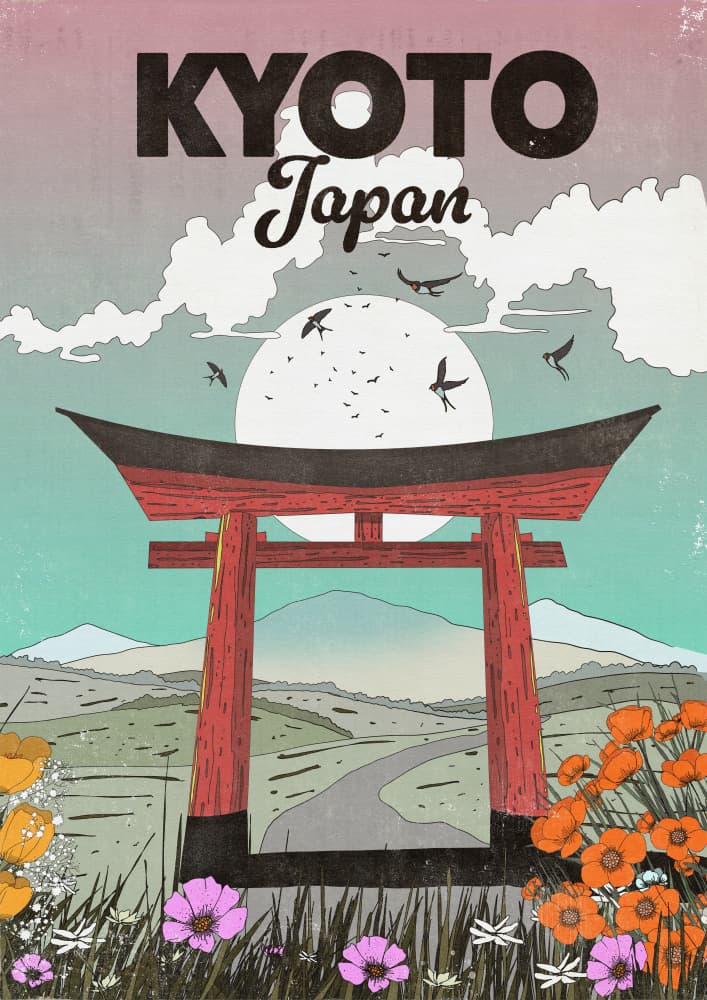 Kyoto Torii Gate Vista by Nicholas — canvas wall art