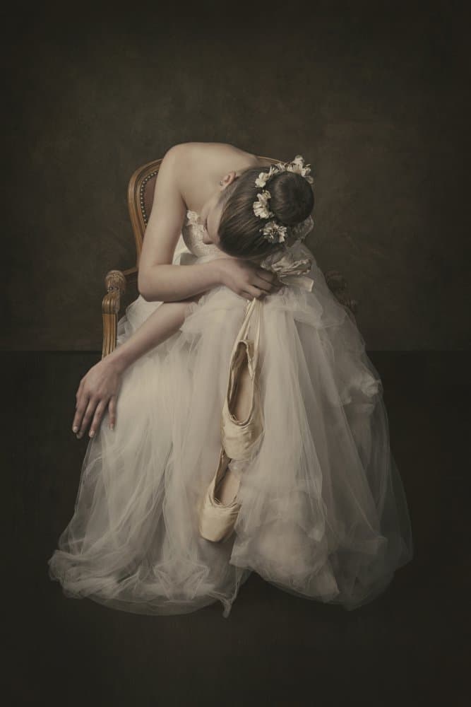 Ballerina's Quiet Repose by Carola Kayen-Mouthaan — canvas wall art