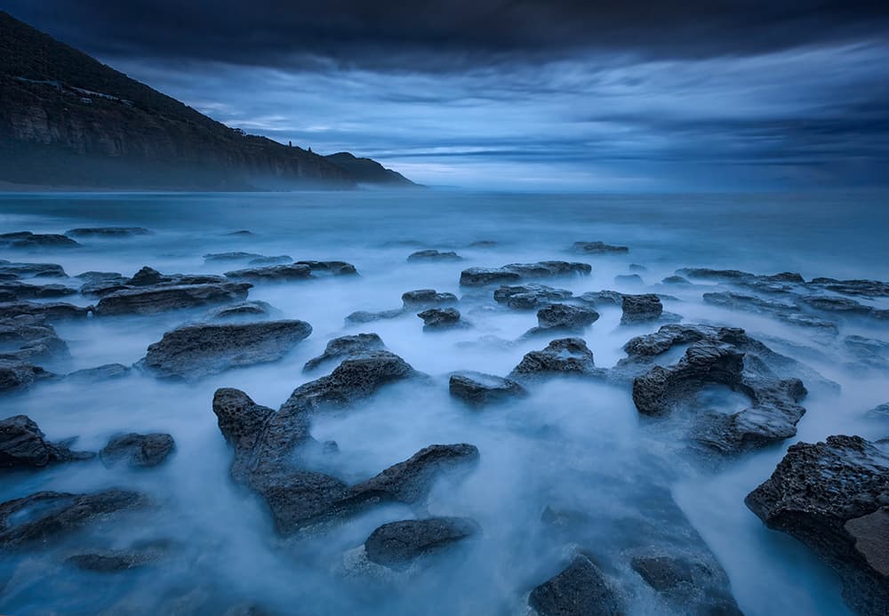 Ethereal Ocean Rocks by Jingshu Zhu — canvas wall art