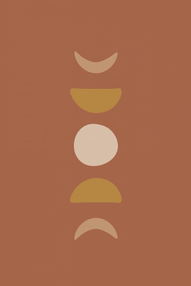 Earthy Moon Phases by Natasha Playell — canvas wall art