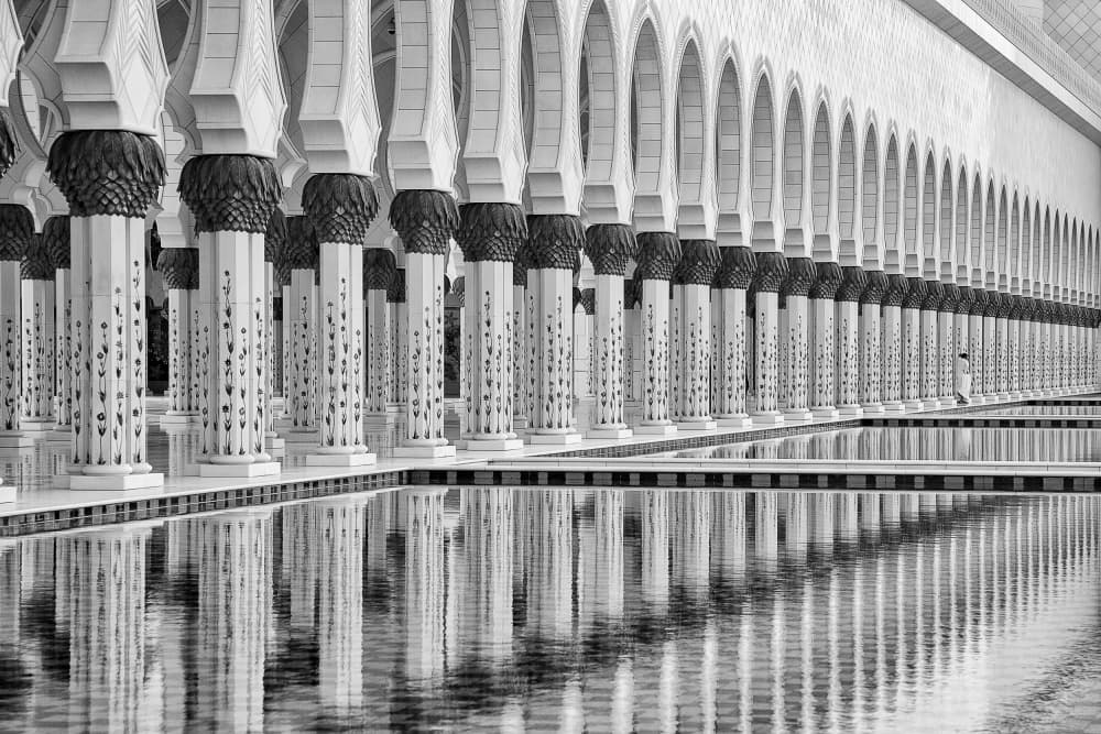 Grand Mosque Reflection by Stefan Schilbe — canvas wall art
