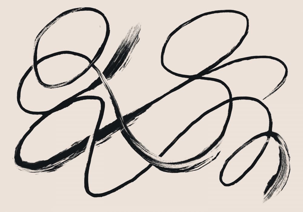 Dynamic Abstract Strokes by Little Dean — canvas wall art