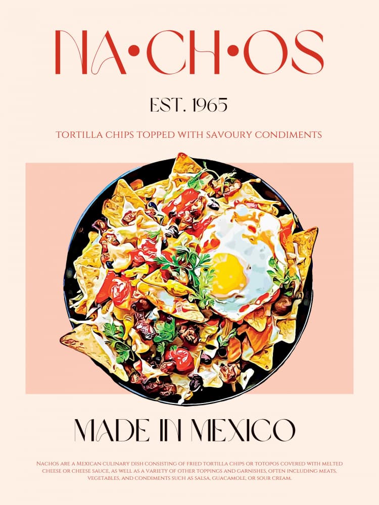 Nachos Made In Mexico by Nazma Khokhar — canvas wall art