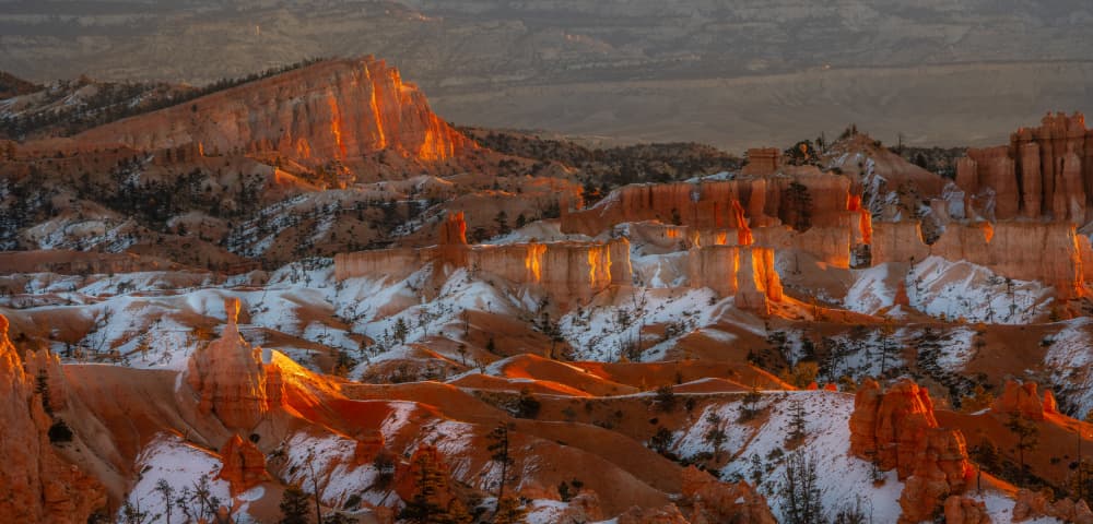 Bryce Canyon Winter Light by April Xie — canvas wall art