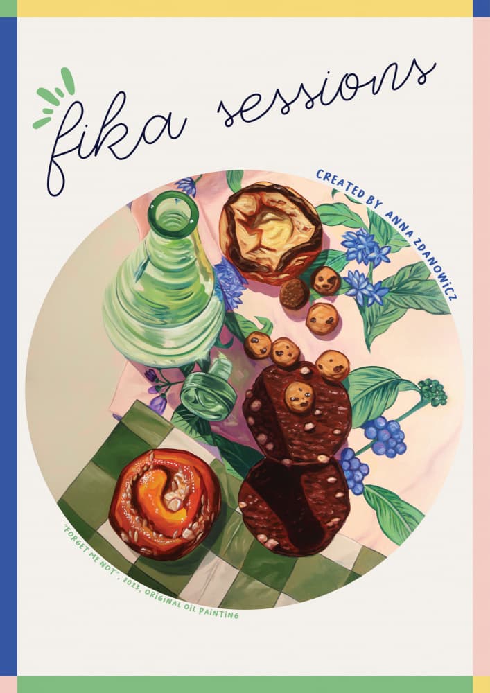 Fika Sweet Treats by Anna Zdanowicz — canvas wall art