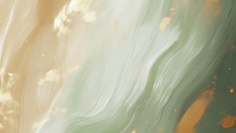 Flowing Green Gold Abstract by Marika Barsrsind β canvas wall art