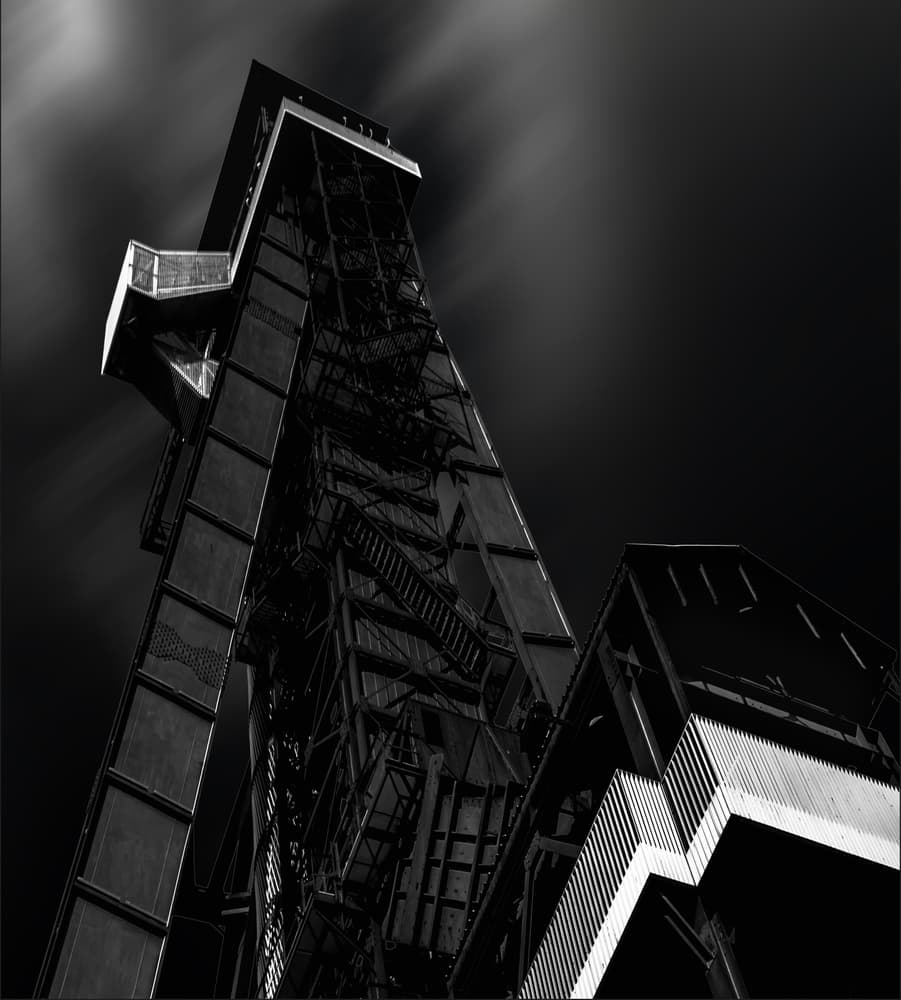 Dramatic Mine Tower by Gilbert Claes — canvas wall art