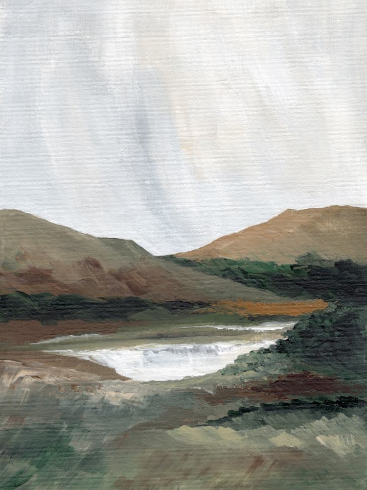 Serene Mountain Lake by Nikita Jariwala — canvas wall art