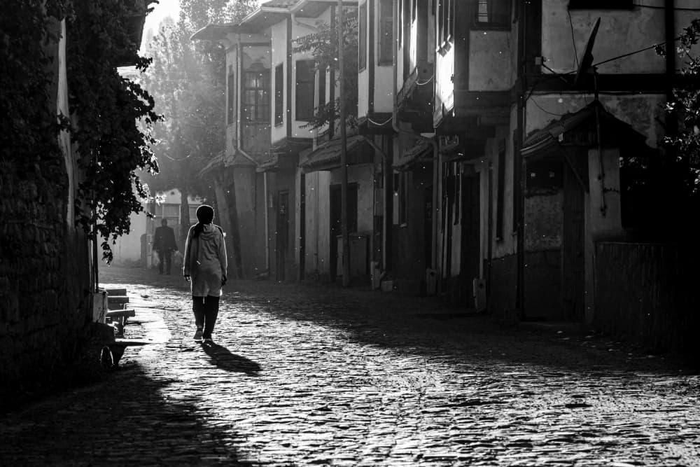 Solitary Walk Morning Light by Ramiz Sahin — canvas wall art