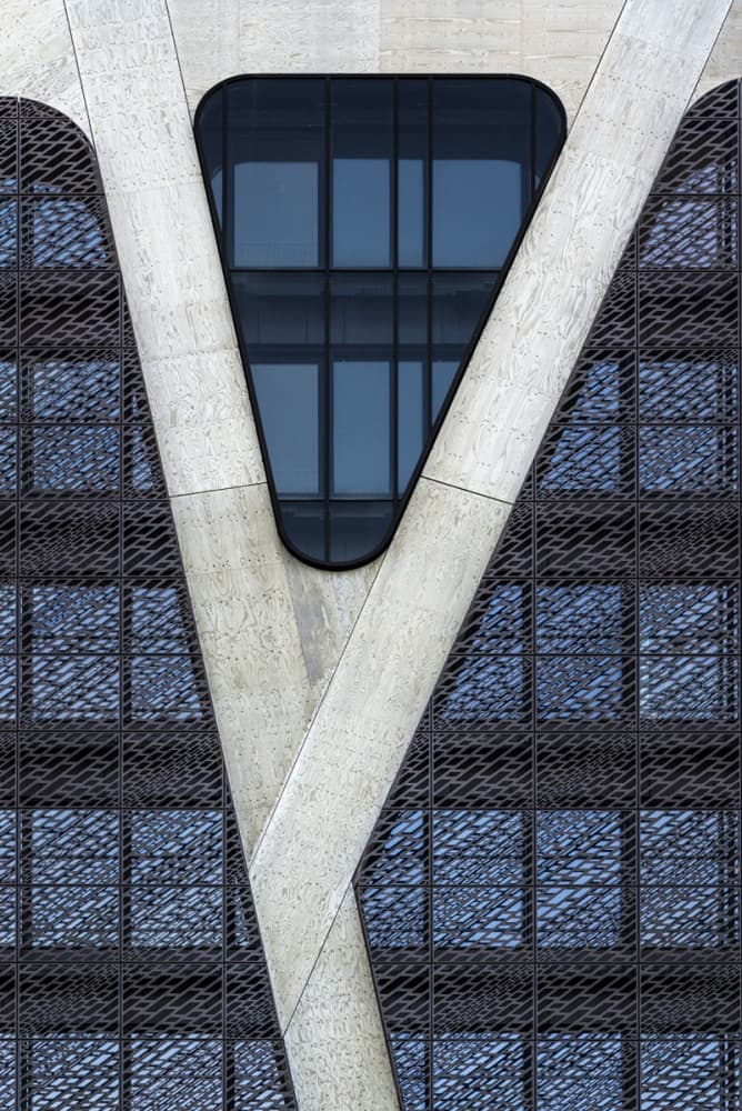 Geometric V-Shape Window by Jef Van den Houte — canvas wall art