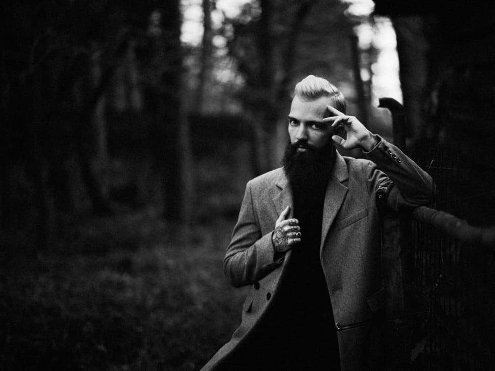 Mysterious Bearded Man by Karol Važan — canvas wall art