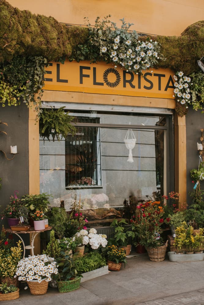 Charming Flower Shop by Claudia Casal — canvas wall art