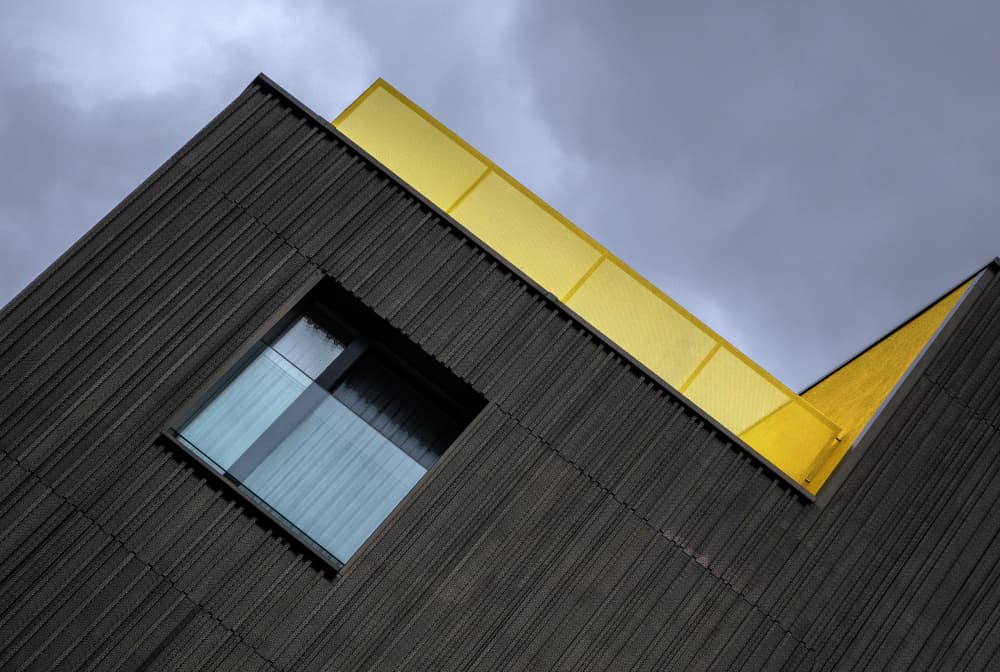 Modern Yellow Angles by Jef Van den Houte — canvas wall art