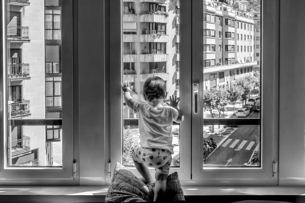 Curious Child City View by Michel Groleau — canvas wall art