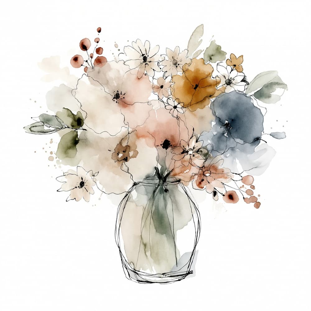 Soft Autumn Bouquet by Natalie Bruns — canvas wall art