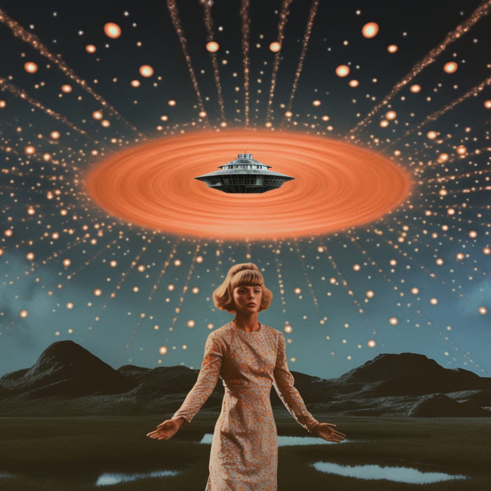 Surreal Alien Landing by Samantha Hearn — canvas wall art