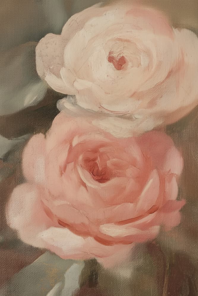 Blush Rose Painting by Melloi Art Prints — canvas wall art