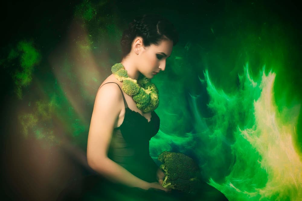 Ethereal Broccoli Woman by Alexandra Fira — canvas wall art