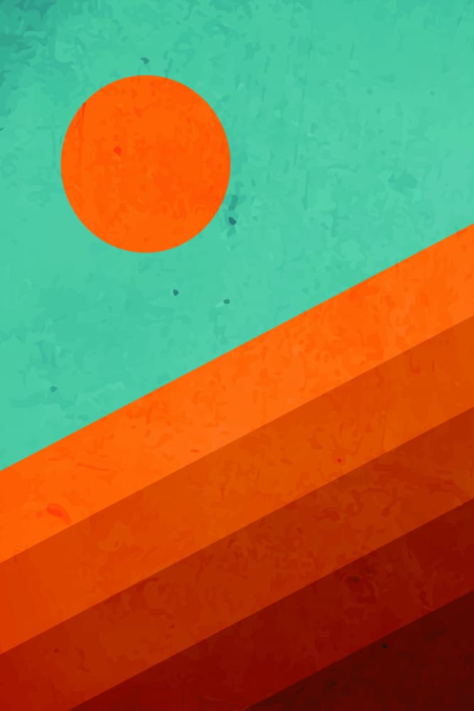 Retro Desert Sun by jay stanley — canvas wall art