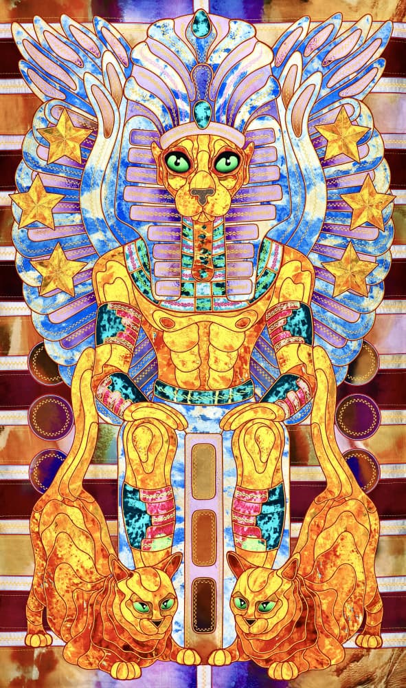 Regal Egyptian Feline King by Kostyantin Malginov — canvas wall art