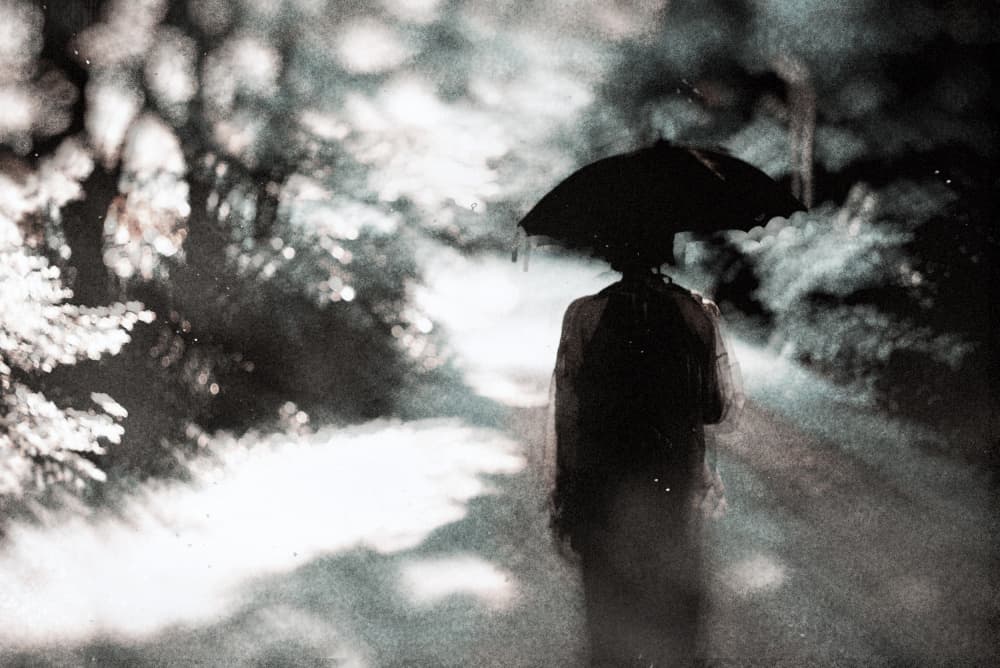 Solitary Umbrella Walk by Teruhiko Tsuchida — canvas wall art