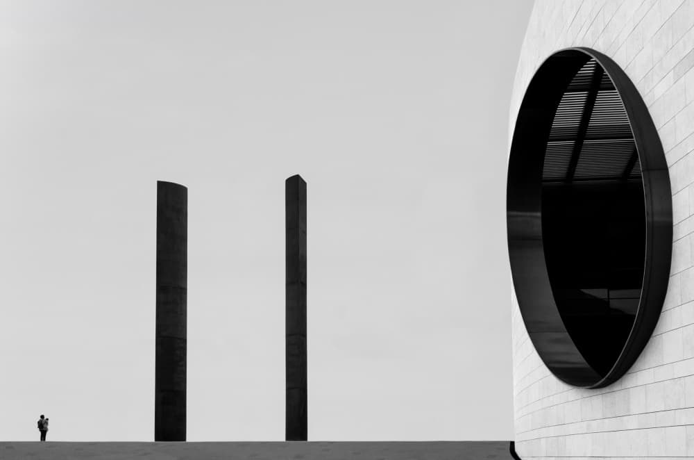 Modern Architectural Contrast by João Castro — canvas wall art
