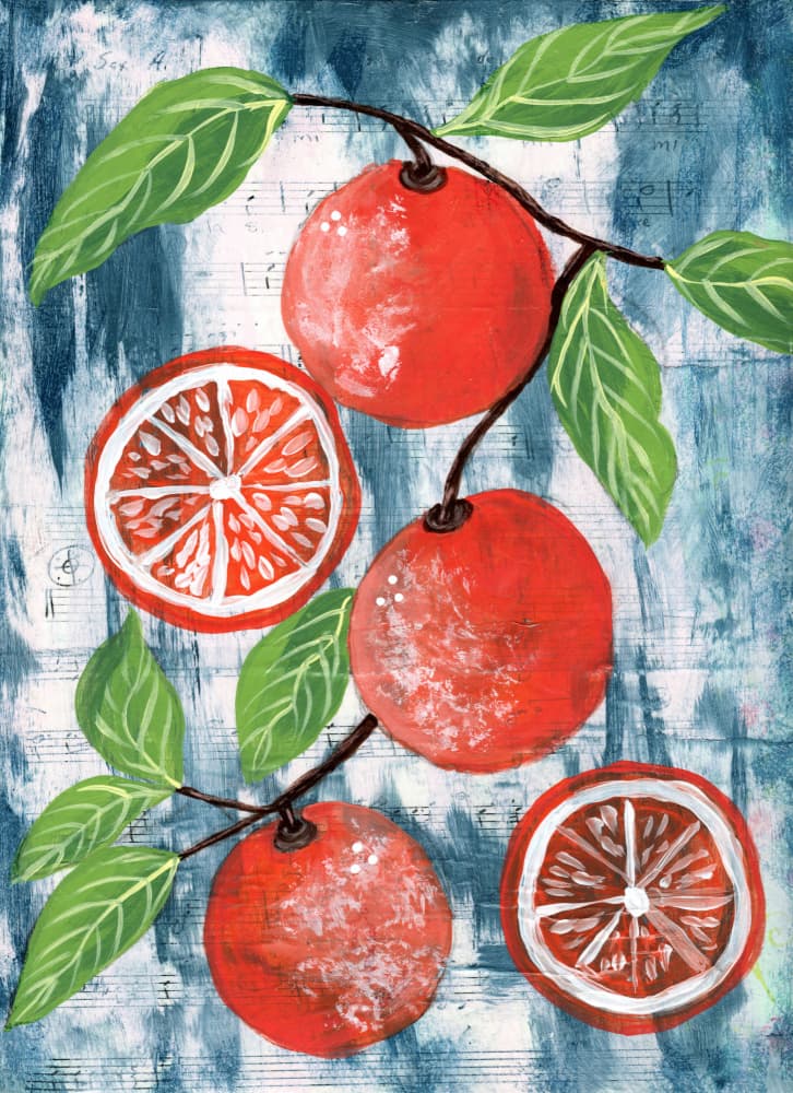 Blood Orange Melody by Jasmine Goodwin — canvas wall art