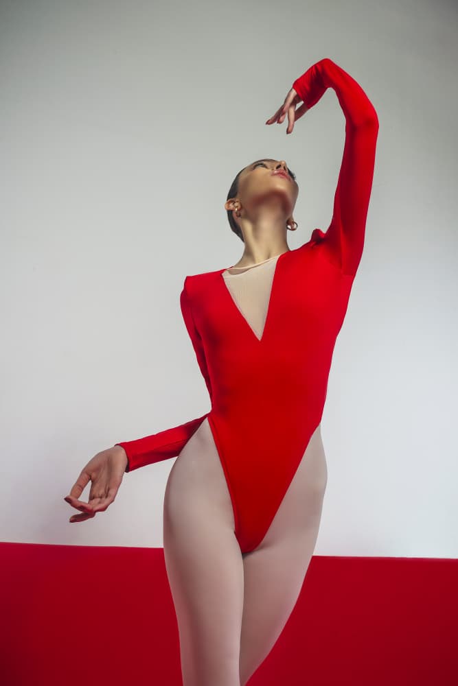 Graceful Red Dancer by Alexandr — canvas wall art