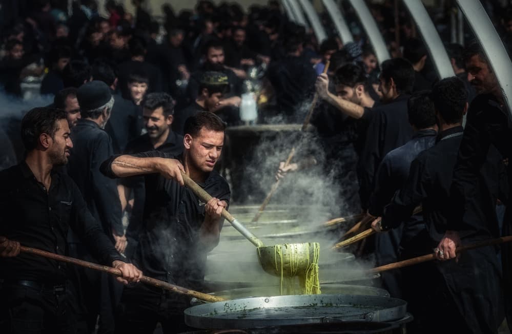 Communal Cooking Ceremony by Babak Mehrafshar — canvas wall art