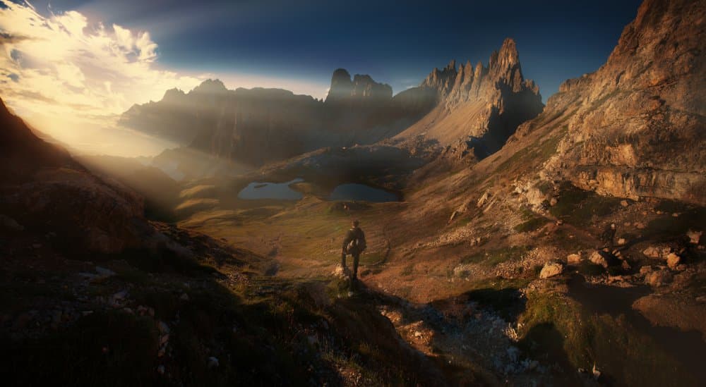 Sunrise Over Alpine Valley by Siarhei Mikhaliuk * — canvas wall art