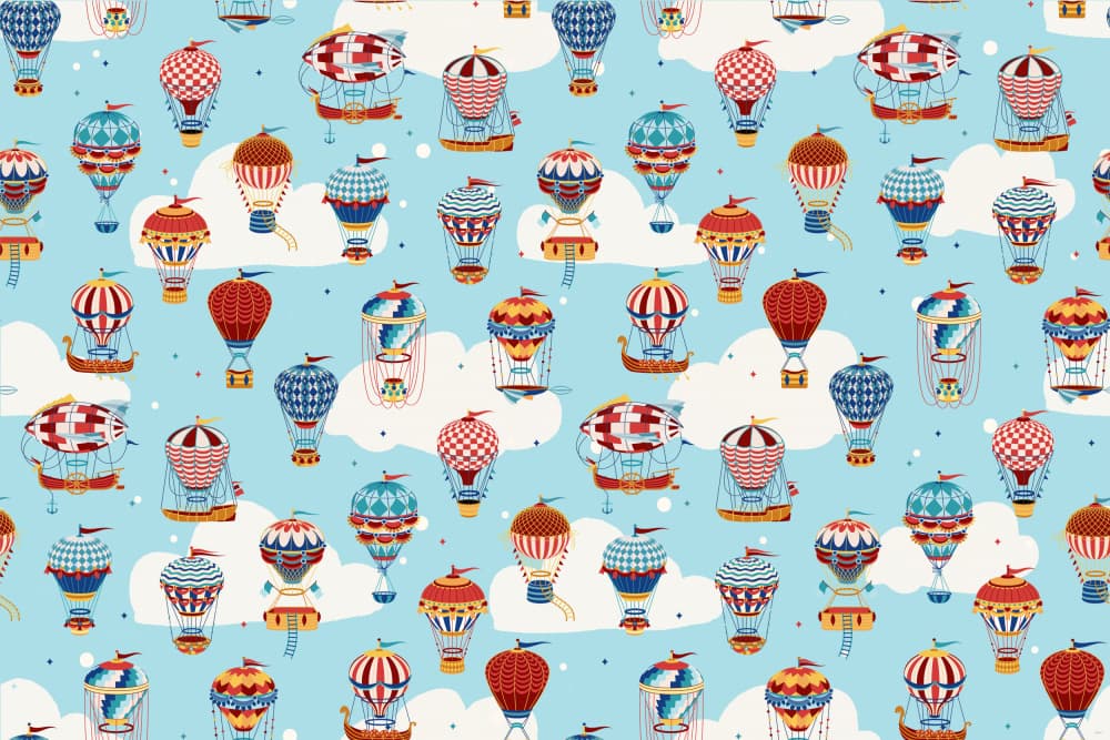 Whimsical Balloon Flight by Sue Skellern — canvas wall art