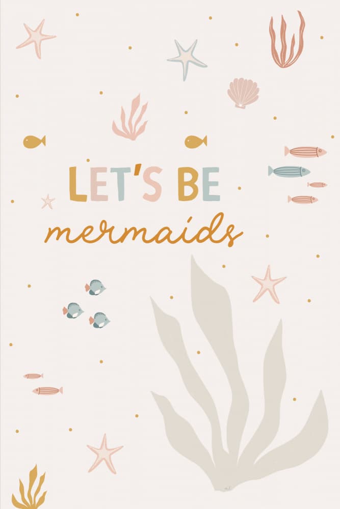 Let's Be Mermaids by Menina Lisboa — canvas wall art