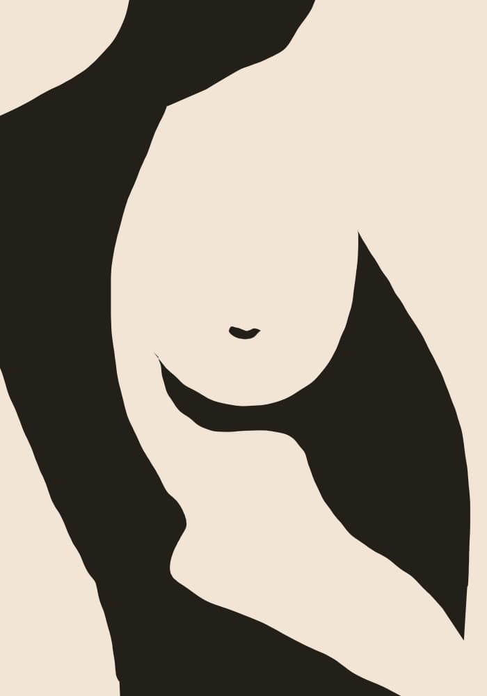 Elegant Female Silhouette by Little Dean — canvas wall art