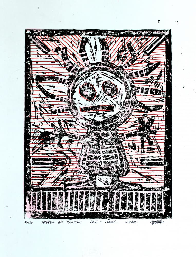Primitive Sun Mask by andrea de ranieri — canvas wall art