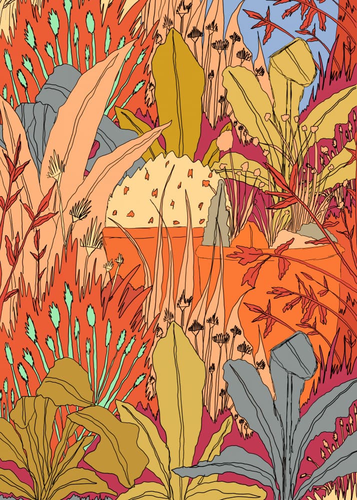 Vibrant Jungle Foliage by Stephen Wade — canvas wall art