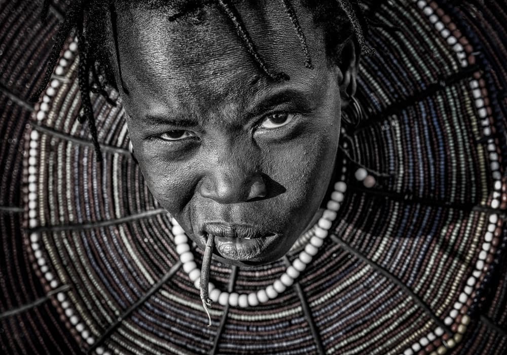 African Woman Portrait by Joxe Inazio Kuesta Garmendia — canvas wall art