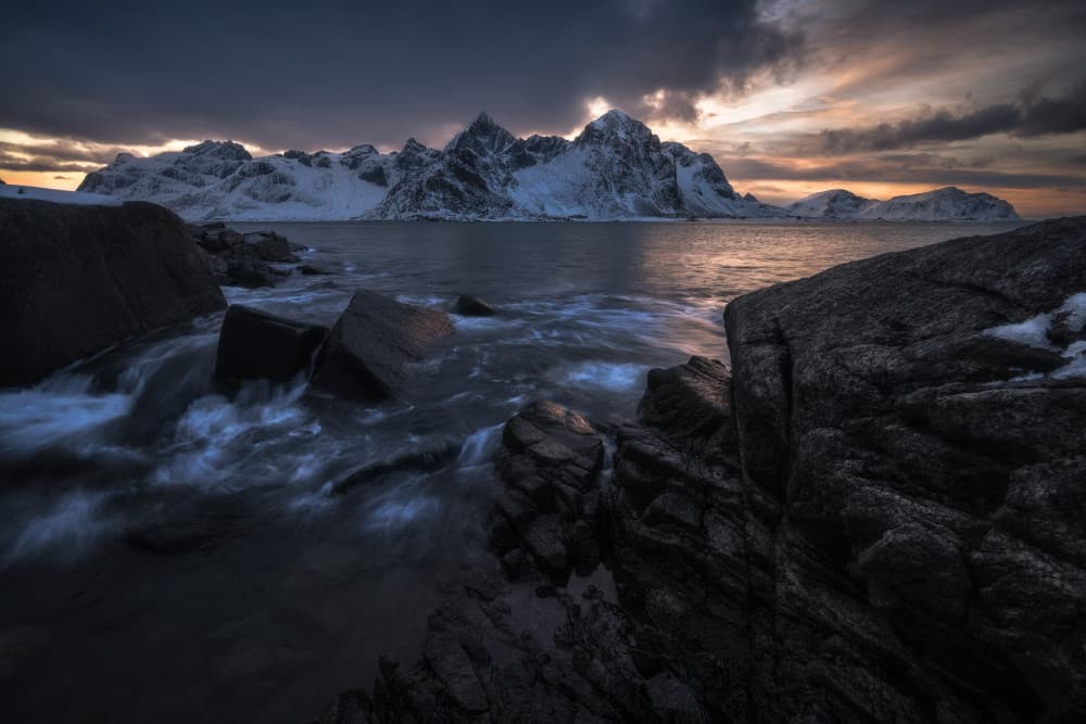 Twilight Mountain Coast by Carlos Gonzalez — canvas wall art