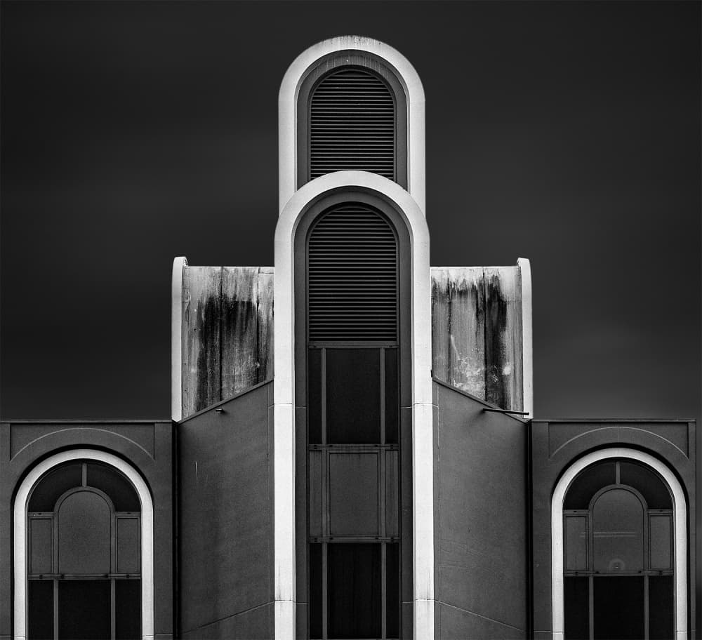 Architectural Arches Symmetry by Jef Van den Houte — canvas wall art