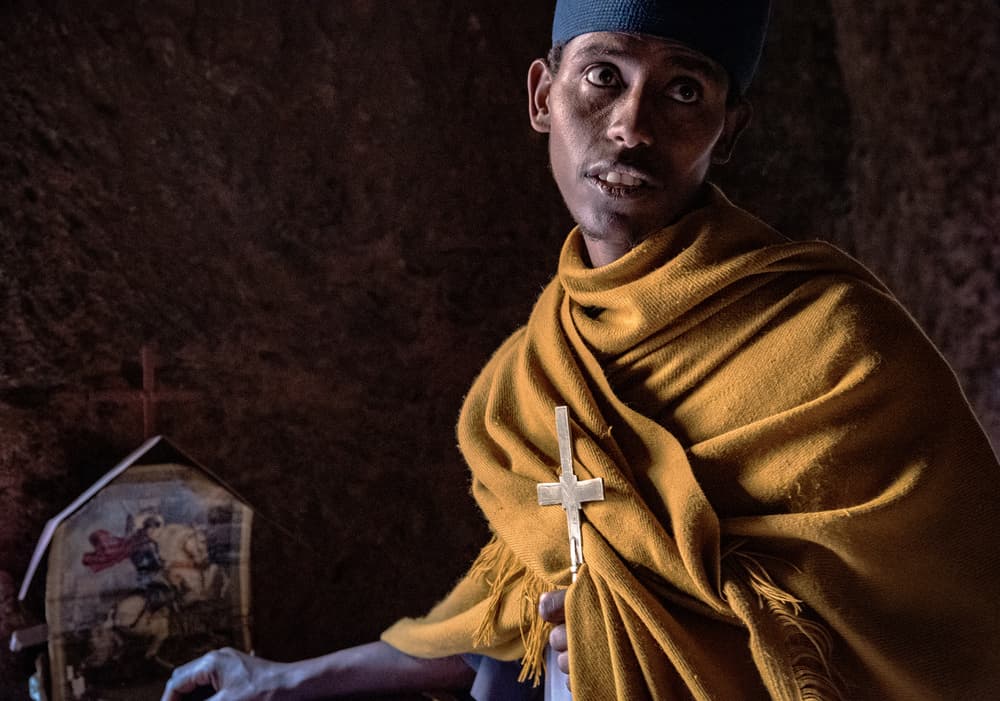 Ethiopian Priest Portrait by Linda Wride — canvas wall art