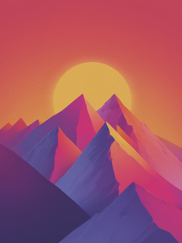 Vibrant Mountain Sunset by Andreas Magnusson — canvas wall art