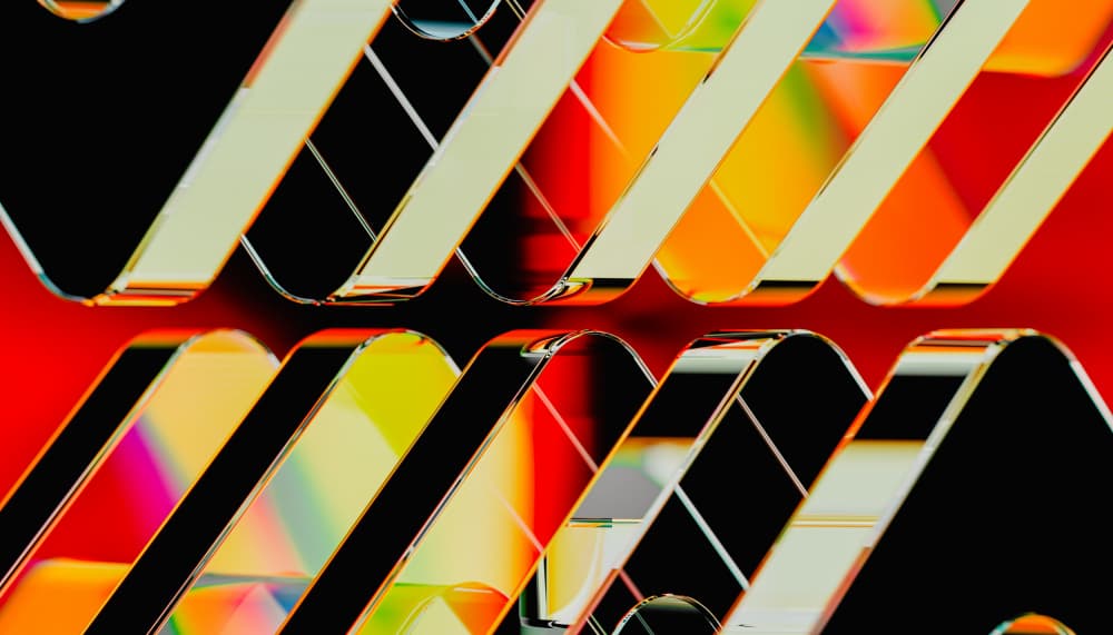 Vibrant Geometric Reflections by Javier Pardina — canvas wall art