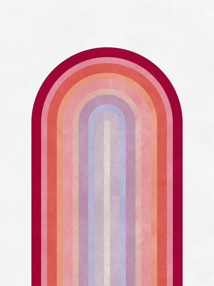 Retro Rainbow Arch by Vitor Costa — canvas wall art