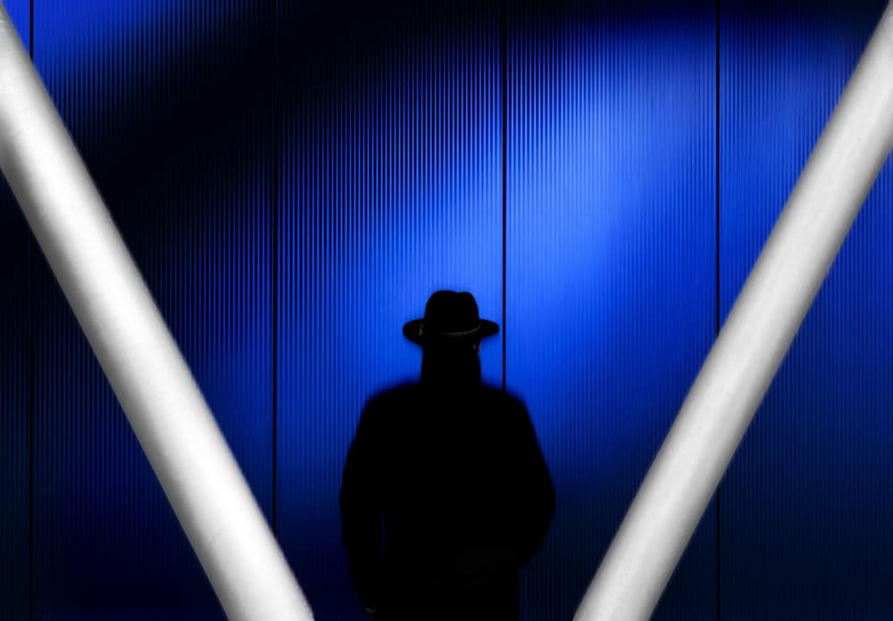 Mysterious Man in Blue by Marc Huybrighs — canvas wall art