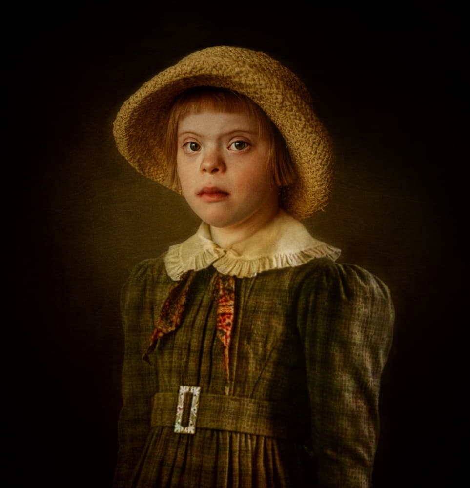 Pensive Girl Portrait by Svetlana Melik-Nubarova — canvas wall art