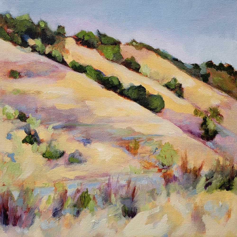 Golden Summer Hills by Claire Whitehead — canvas wall art