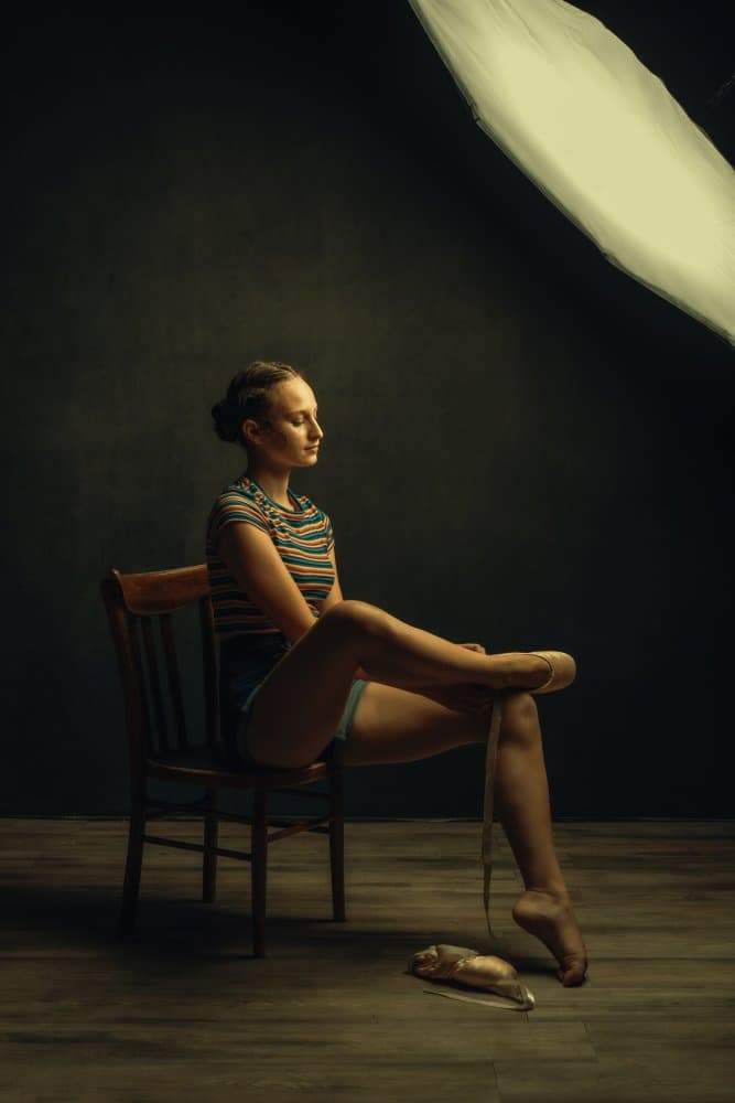 Pensive Ballerina Resting by Domenico Petrocca — canvas wall art